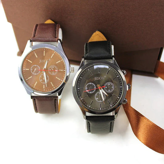 Men's Watch with Belt, Wallet, and Pen
